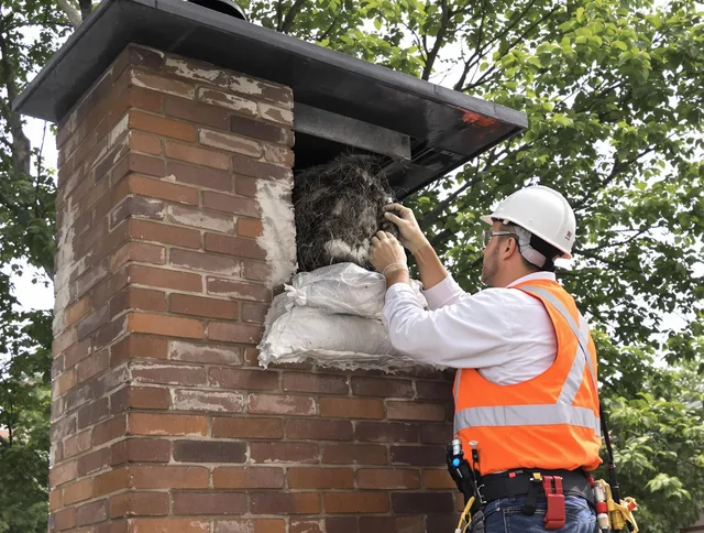 Humane removal of debris and animals by Mount Holly Chimney Sweep in Mount Holly, NC