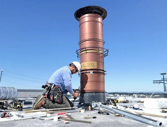 Installed chimney liner by Mount Holly Chimney Sweep in Mount Holly, NC