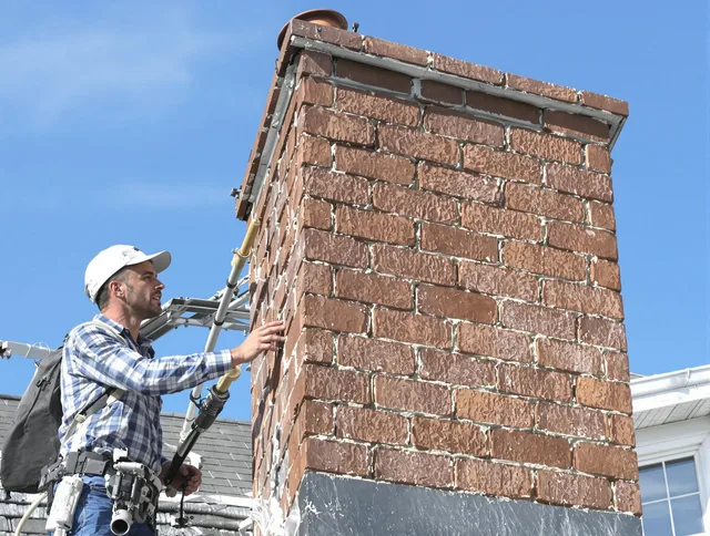 Brickwork for a chimney rebuild by Mount Holly Chimney Sweep in Mount Holly, NC