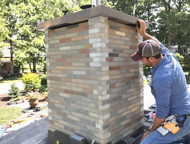 Mount Holly Chimney Sweep completing a modern chimney remodel in Mount Holly, NC