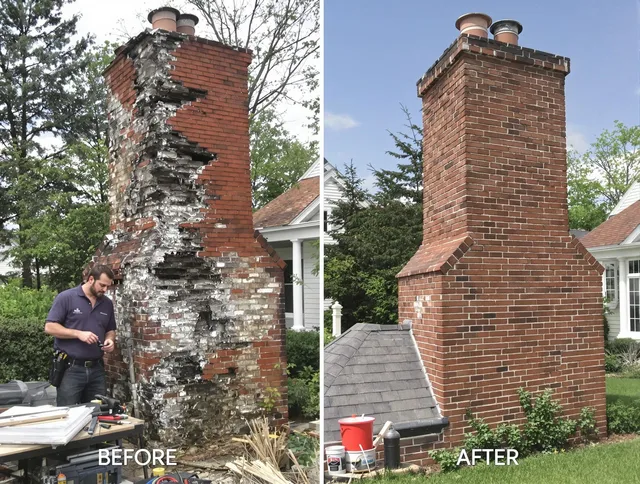 Mount Holly Chimney Sweep performing a full chimney restoration in Mount Holly, NC