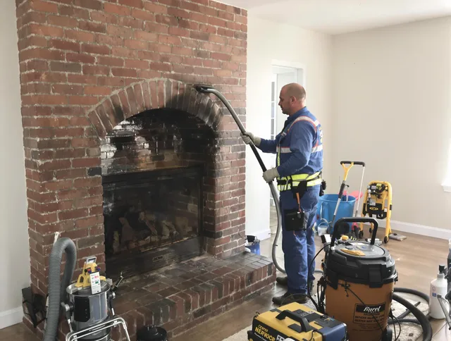 Mount Holly Chimney Sweep expert performing detailed chimney sweep in Mount Holly, NC