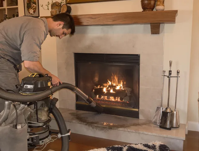 Routine fireplace upkeep by Mount Holly Chimney Sweep in Mount Holly, NC