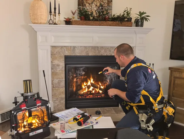 Safety-focused fireplace inspection by Mount Holly Chimney Sweep in Mount Holly, NC